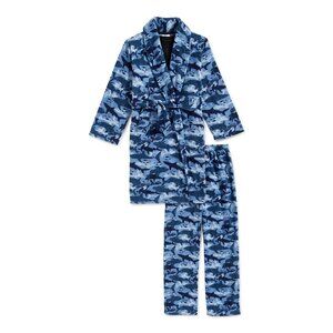 Championship Gold - 3 pc Tee, Pants & Robe Pajama Set, XS, NWT Totally Jawsome